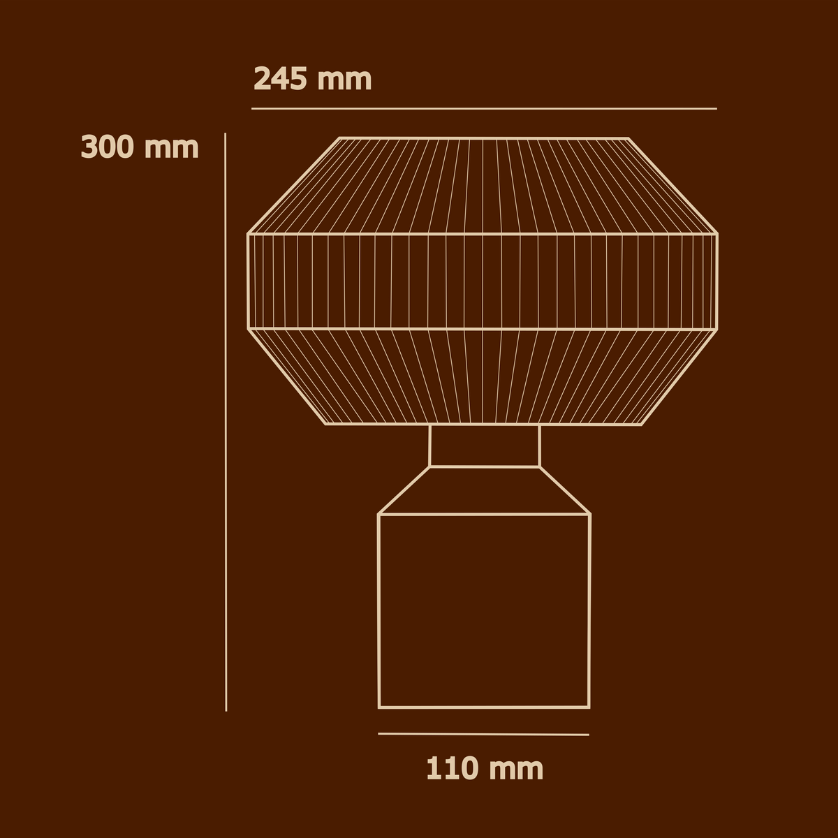 Temple Lamp, Copper Brown