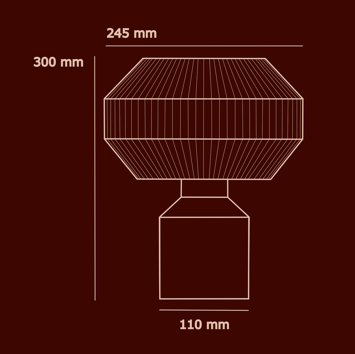 Temple Lamp, Silk Red